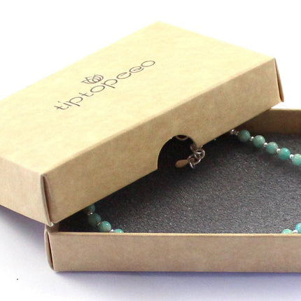 Amazonite Minimalist Green Anklet With Silver-1