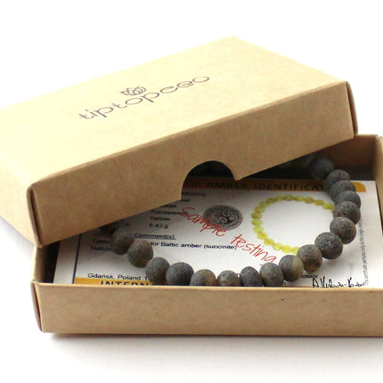 Baltic Amber Green Raw Bracelet for Men-1
