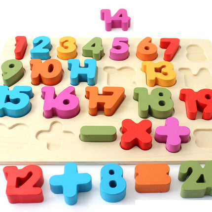 Wooden Colorful Puzzle for Learning Numbers-1