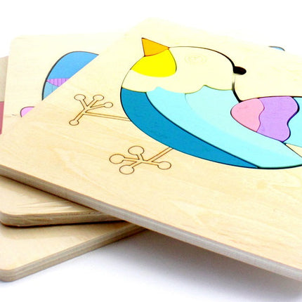 3 Pieces Animal Wooden Puzzles for Kids-0