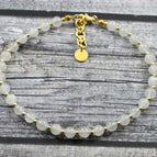 20-22 cm (7.9-8.6 inches) / With Golden Silver Beads