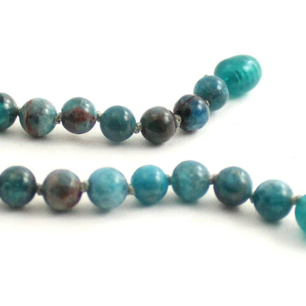 Apatite Gemstone Knotted Blue Anklet Bracelet-2
