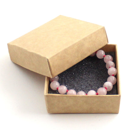 Rose Quartz Gemstone Knotted Pink Anklet Bracelet-1