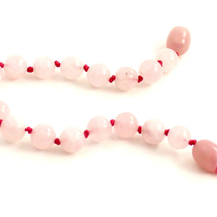 Rose Quartz Gemstone Knotted Pink Anklet Bracelet-2