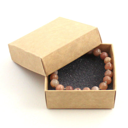 Sunstone Gemstone Knotted Pink Anklet Bracelet-1