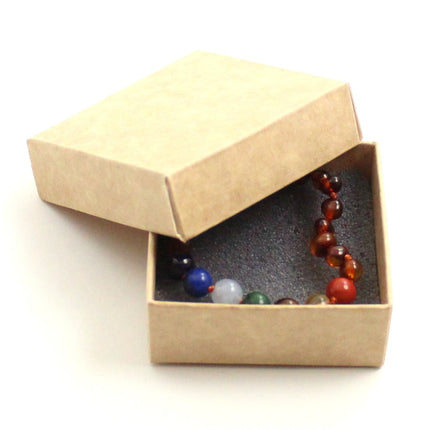 Amber Cognac Knotted Baltic Bracelet With Chakra Gems-1