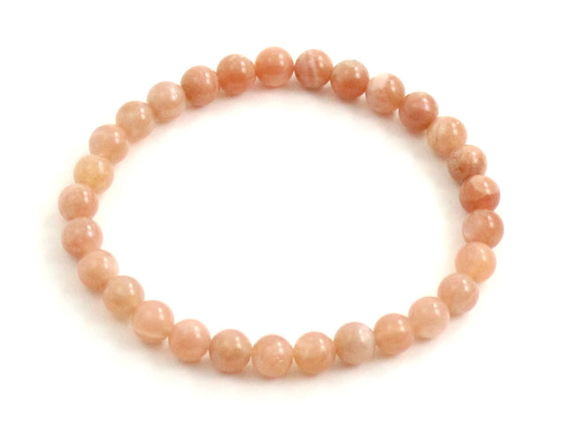 Stretch Bracelet With Sunstone Pink Gemstones-0