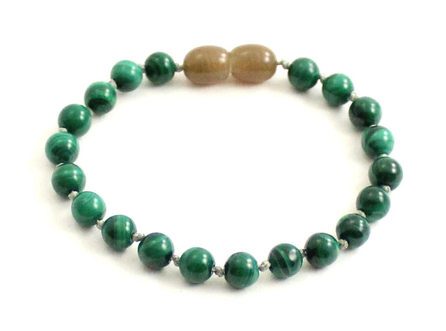 Malachite Gemstone Knotted Green Anklet Bracelet-0