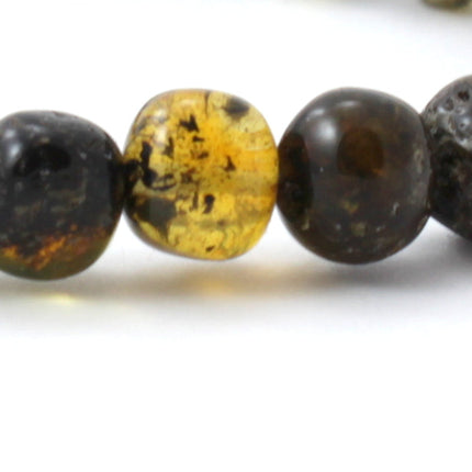 Amber Polished Green Stretch Bracelet for Men-2