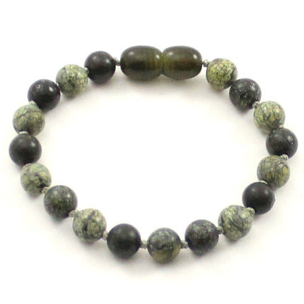 Lace Stone Gemstone Knotted Green Anklet Bracelet-0