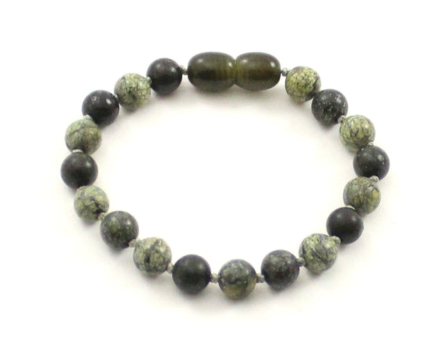 Lace Stone Gemstone Knotted Green Anklet Bracelet-0