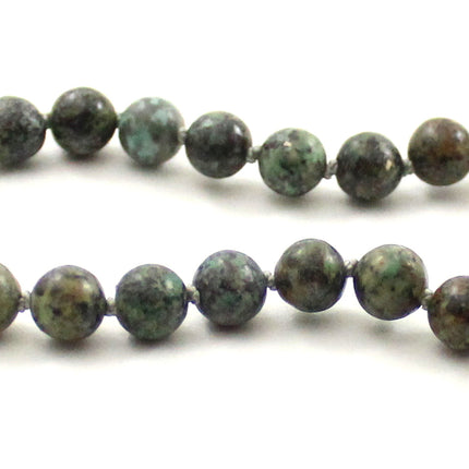 African Turquoise Gemstone Knotted Green Bracelet Anklet-2