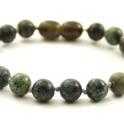 African Turquoise Gemstone Knotted Green Bracelet Anklet-4
