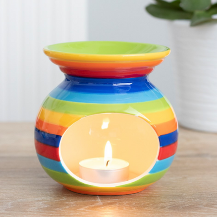 Rainbow Wax Melt Essential Oil Burner Warmer-0