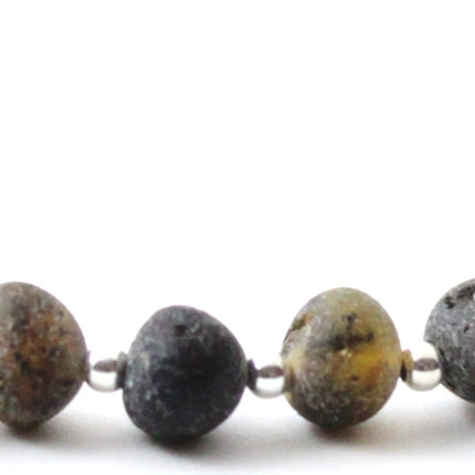 Amber and Silver Bracelet for Adults-1