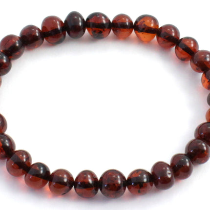 Amber Polished Cherry Stretch Bracelet for Women-0