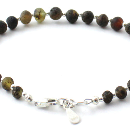 Amber and Silver Bracelet for Adults-2