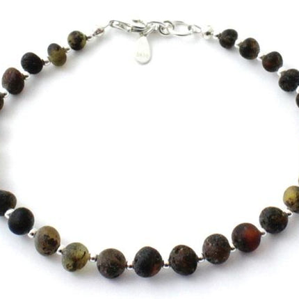 Amber and Silver Bracelet for Adults-0