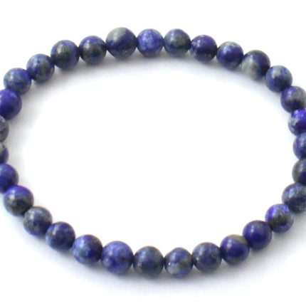Stretch Bracelets With Silver and Blue Lapis Lazuli-3