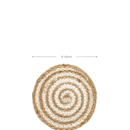 Kata Spiral Coaster Trivet - Natural (Set of 4)-4