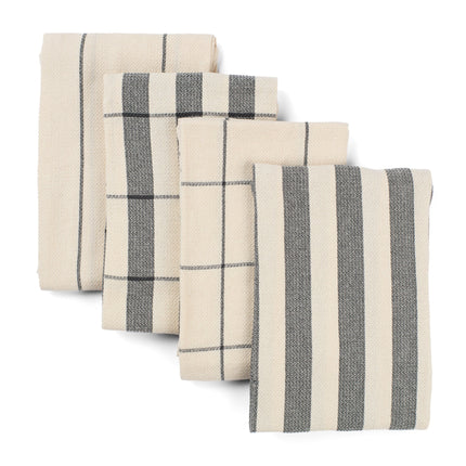 Kitchen Towels Set of 4, Reusable Dish Rags, Ecofriendly Cotton Tea Towels-0