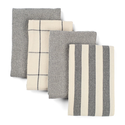 Kitchen Towels Set of 4, Reusable Dish Rags, Ecofriendly Cotton Tea Towels-3