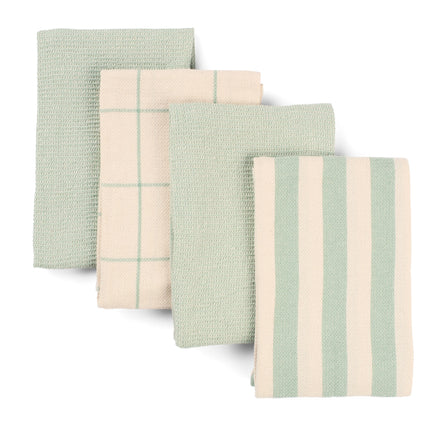 Kitchen Towels Set of 4, Reusable Dish Rags, Ecofriendly Cotton Tea Towels-9