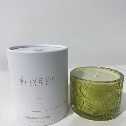 Premium Olive Oil Candle, Lemongrass and Ginger, 215g-3