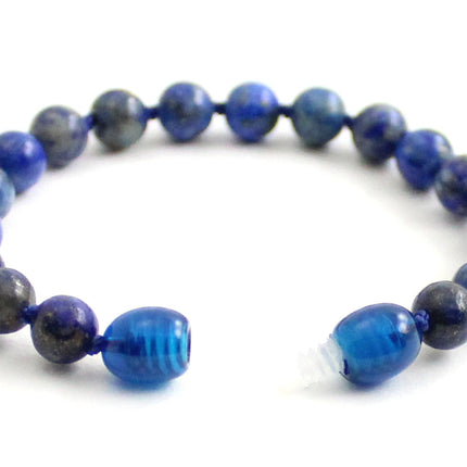 Lapis Lazuli Gemstone Knotted Blue Anklet Bracelet-3