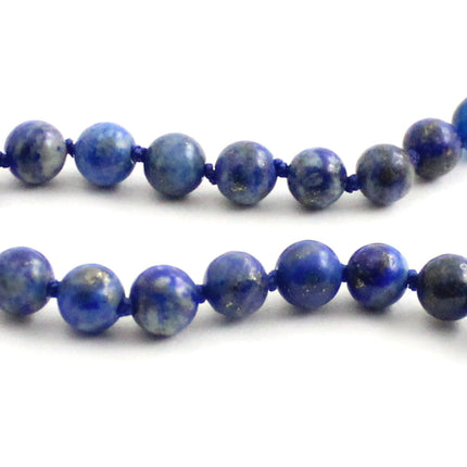 Lapis Lazuli Gemstone Knotted Blue Anklet Bracelet-2