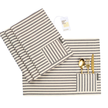Cloth Placemats with Pockets - Set of 4-3