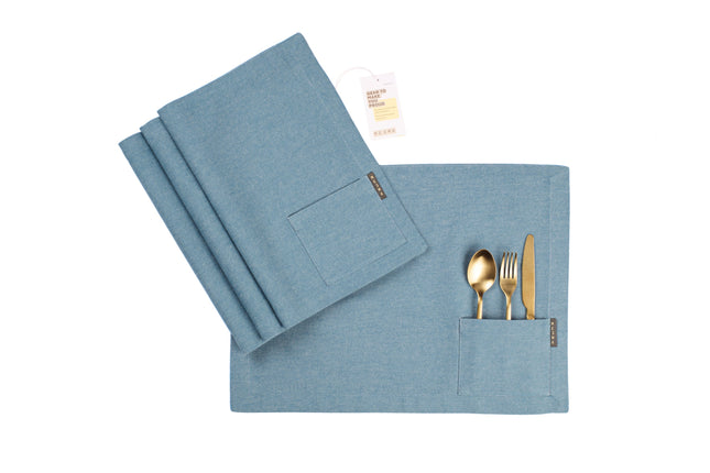 Cloth Placemats with Pockets - Set of 4-0