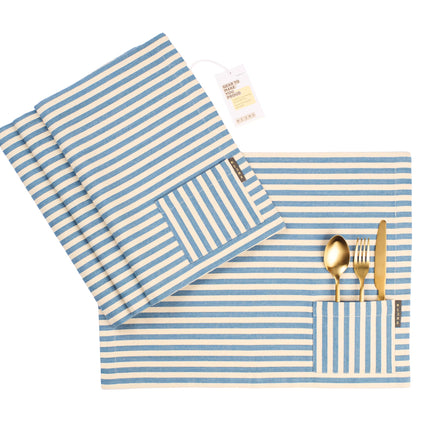 Cloth Placemats with Pockets - Set of 4-4