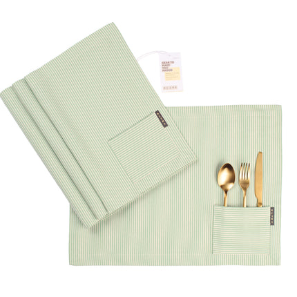 Cloth Placemats with Pockets - Set of 4-8