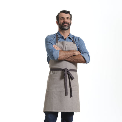 Bib Apron with Pockets, Cotton Apron for Women and Men-3
