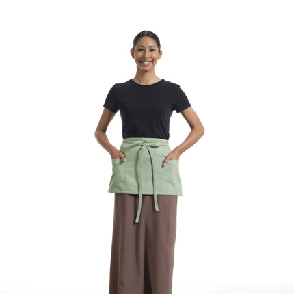 Waist Apron for Women and Men - Short Apron With 3 Pockets-4