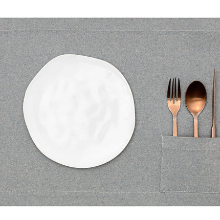 Placemats with Pocket, Set of 4 - Denim-4