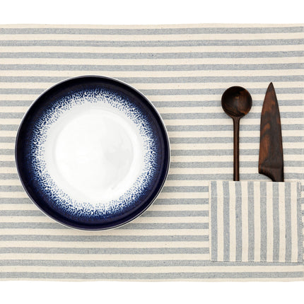 Placemats with Pocket, Set of 4 - Denim-2