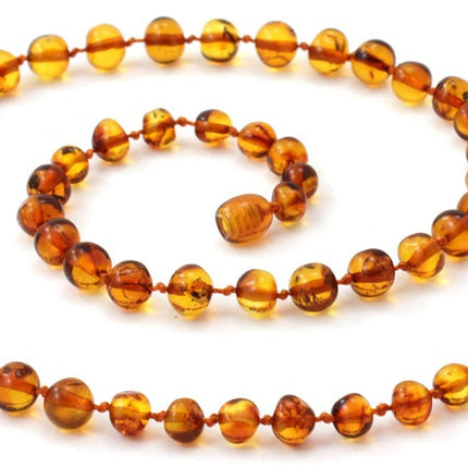 NBAP-3 Baltic Amber Cognac Certified Necklace for Adults-0
