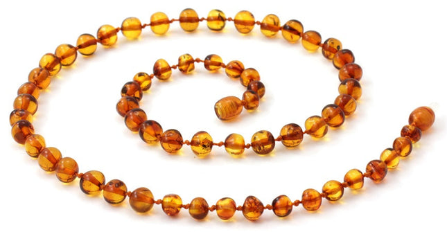 NBAP-3 Baltic Amber Cognac Certified Necklace for Adults-0