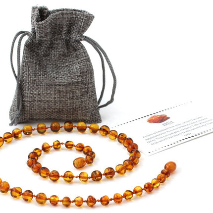 NBAP-3 Baltic Amber Cognac Certified Necklace for Adults-1
