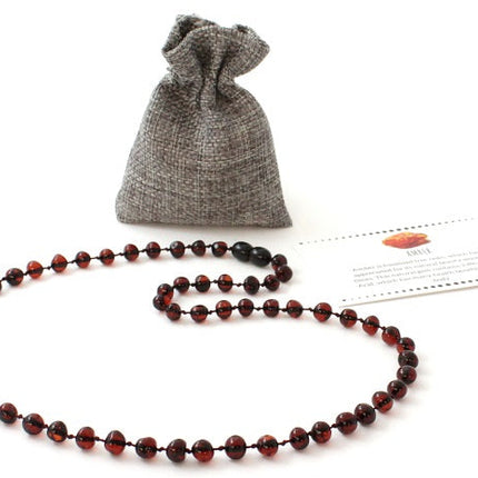 NBAP-4 Amber Cherry Polished Necklace for Women-1