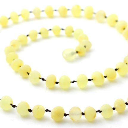 NBAR-1 Amber Unpolished Natural Lemon Necklace for Adults-0