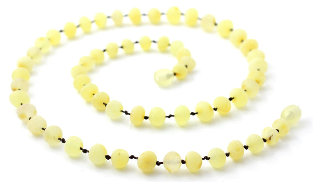 NBAR-1 Amber Unpolished Natural Lemon Necklace for Adults-0