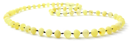 NBAR-1 Amber Unpolished Natural Lemon Necklace for Adults-2