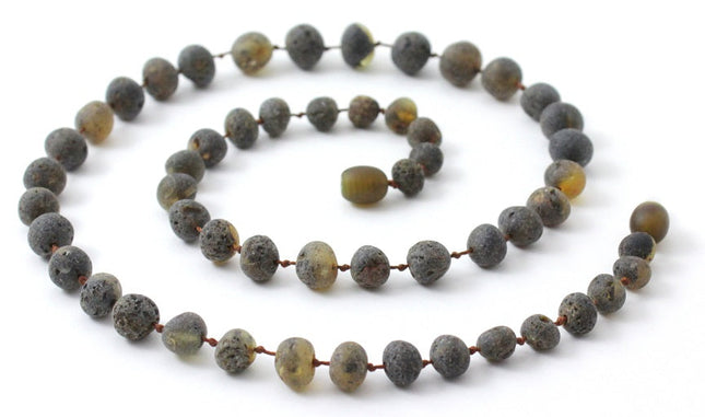 NBAR-5 Amber Healing Raw Green Necklace for Adults-0