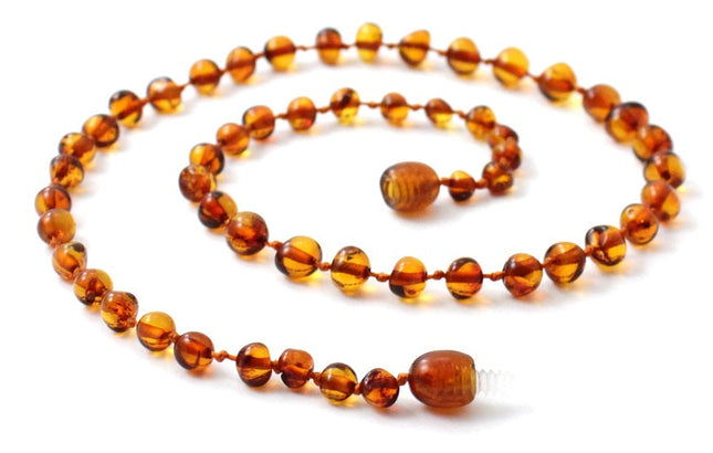NBBP-3 Baltic Amber Cognac Kids Necklace-0