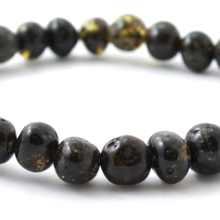 Amber Polished Green Stretch Bracelet for Men-3