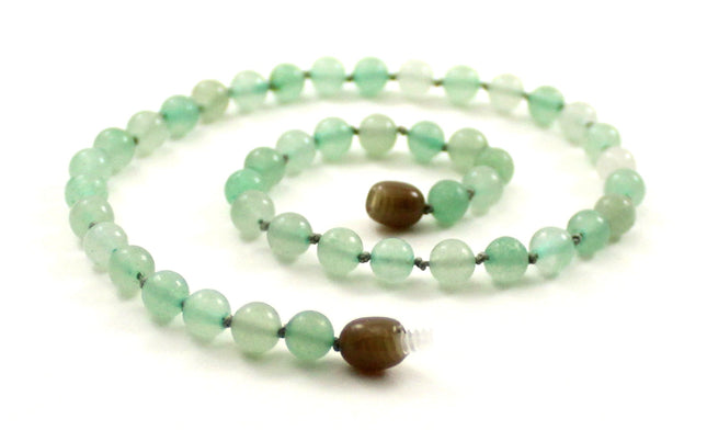 Aventurine Gemstone Green Knotted Necklace-0