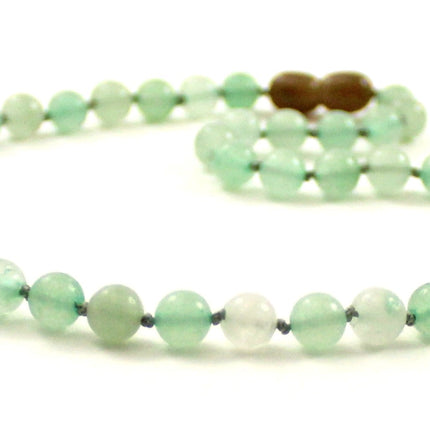 Aventurine Gemstone Green Knotted Necklace-3
